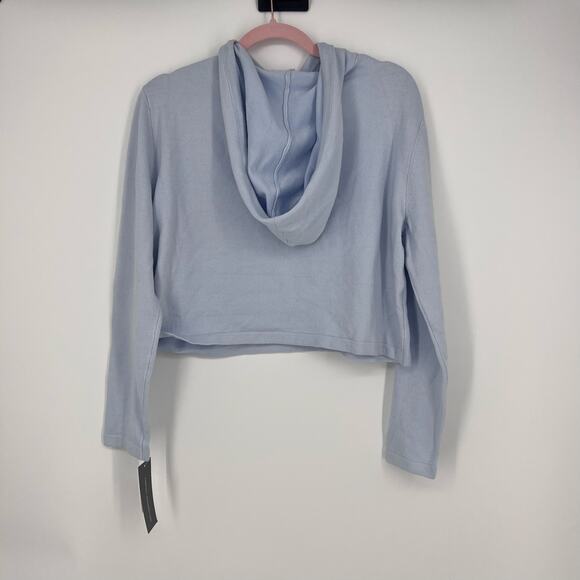 French Connection Pullover Cropped Hooded Sweater Womens Size Large - Picture 2 of 6